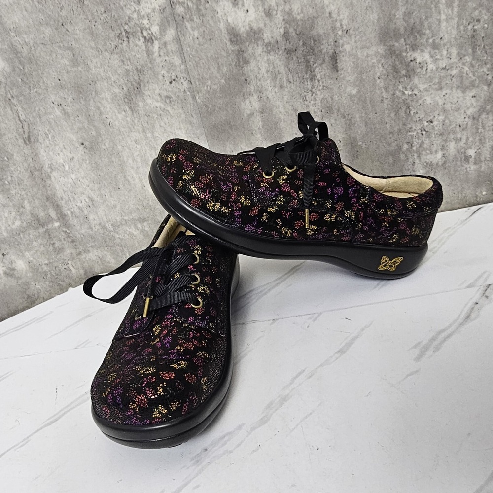 Alegria Kimi PRO Ditzy Doo Womens 39 US9 Floral Lace Up Comfort Nurse Shoes